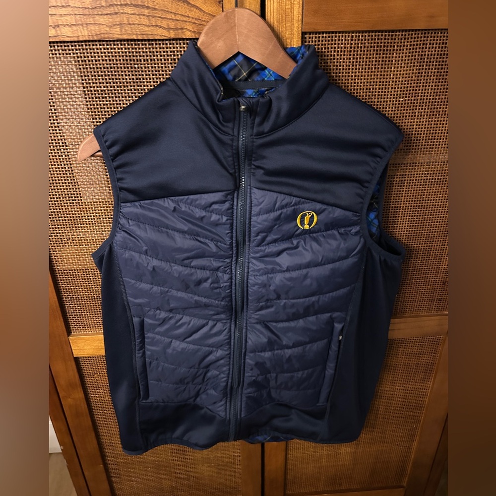 Tartan Therm Proquip Golf Vest Navy Blue Quilted Vest Gilet